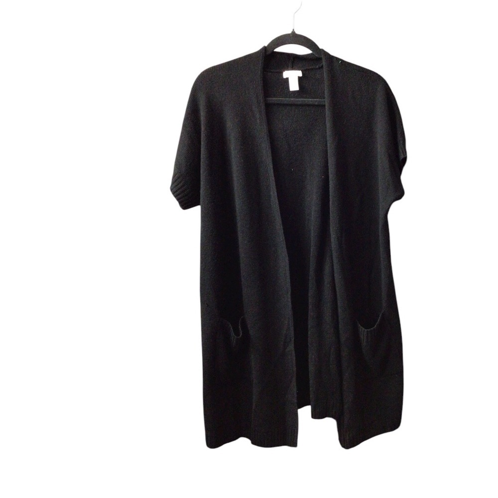 Chico's Black Open-Front Cardigan size 2